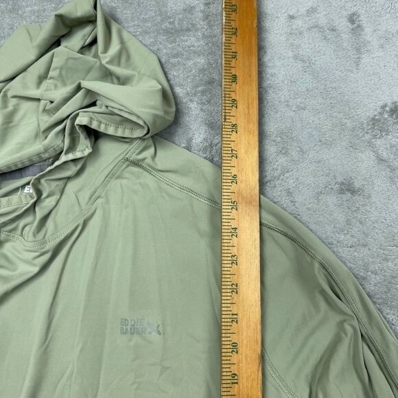 Eddie Bauer Solarfoil Mens Hoodie L Light Green Polyester d0730 - Picture 4 of 8
